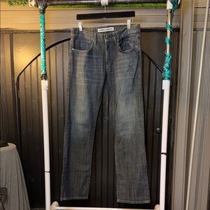 Express Men's Dark Blue Bootcut Jeans